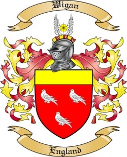 Wigan Family Crest from England