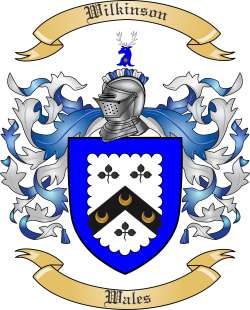 Wilkinson Family Crest from Wales