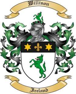 Willison Family Crest from Ireland