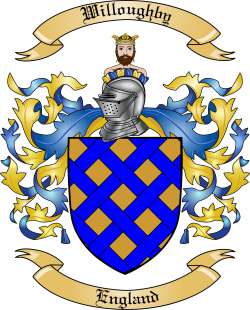 Willoughby Family Crest from England