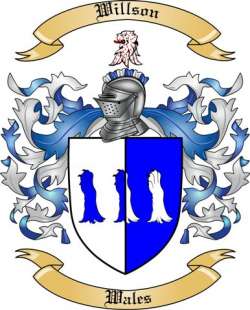 Willson Family Crest from Wales