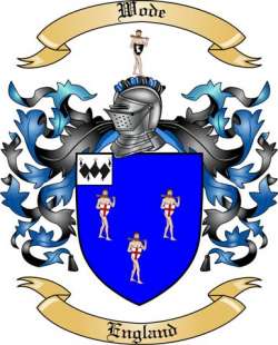 Wode Family Crest from England