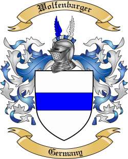 Wolfenbarger Family Crest from Germany