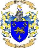Worsham Family Crest from England