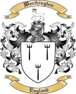 Worthington Family Crest from England