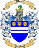 Wrate Family Crest from England