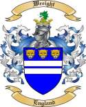 Wreight Family Crest from England