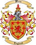 Wren Family Crest from England
