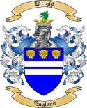 Wright Family Crest from England