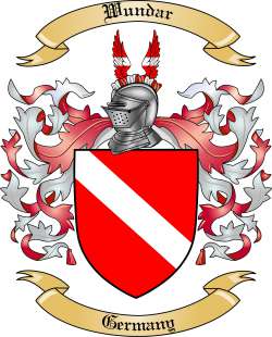 Wundar Family Crest from Germany