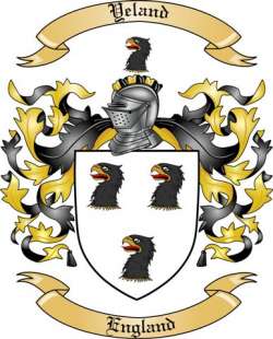 Yeland Family Crest from England