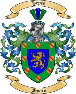 Yepes Family Crest from Spain
