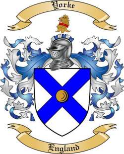Yorke Family Crest from England