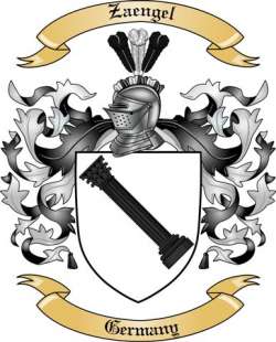 Zaengel Family Crest from Germany