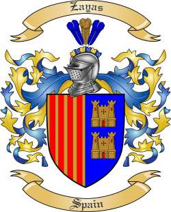 Zayas Family Crest from Spain