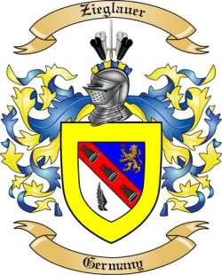 Zieglauer Family Crest from Germany