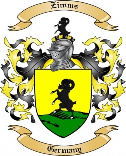Zimms Family Crest from Germany