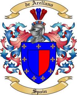 de Arellano Family Crest from Spain