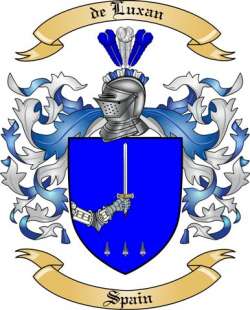 de Luxan Family Crest from Spain