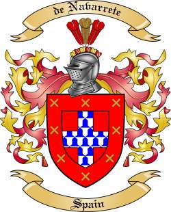 de Navarrete Family Crest from Spain