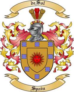 de Sol Family Crest from Spain