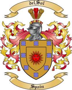 del Sol Family Crest from Spain