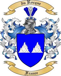 du Rocque Family Crest from France