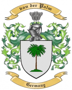 van der Palm Family Crest from Germany