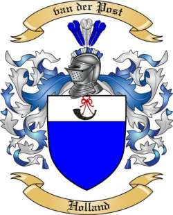 van der Post Family Crest from Holland