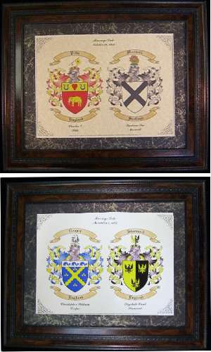 Wedding Gift for a Two-Coats of Arms Display