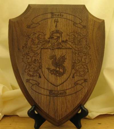 House Plaque with Coat of Arms for Home Interiors