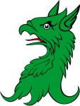 Simplistic Dragon-Griffin 9 Head Erased